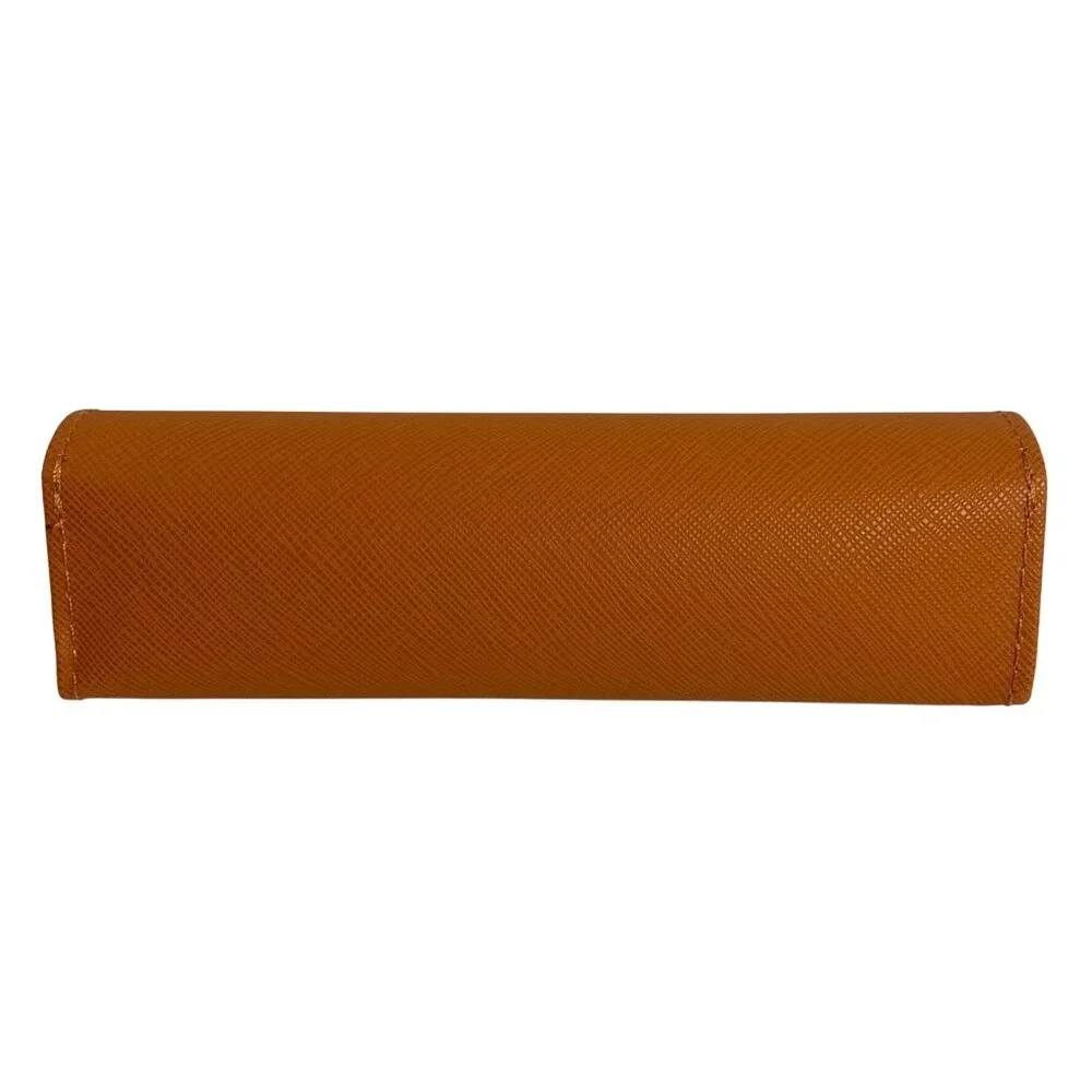 Tory Burch Eyeglasses Case Orange Soft Shell Slim Case + Cleaning Cloth NWOT